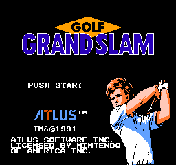 Golf Grand Slam Title Screen